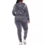 Plus Size Velour Tracksuit Loungewear 2pc Set