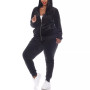 Plus Size Velour Tracksuit Loungewear 2pc Set