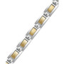 Men's Inlay Diamond Bracelet (1/5 ct. t.w.) in Stainless Steel and 18k Gold