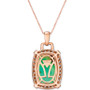 Crème Brûlée® Aquaprase Candy & Diamond (5/8 ct. t.w.) 18" Pendant Necklace in 14k Rose Gold