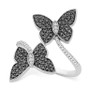Diamond Butterfly Bypass Statement Ring (1/2 ct. t.w.) in Sterling Silver