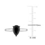 Black Diamond Pear Solitaire Engagement Ring (1 ct. t.w.) in 14k Gold