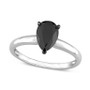 Black Diamond Pear Solitaire Engagement Ring (1 ct. t.w.) in 14k Gold