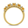 Citrine (1-1/6 ct. t.w.) and Diamond (1/6 ct. t.w.) Semi Eternity Ring in 14k Yellow Gold