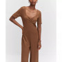 Women's Ruched Long Jumpsuit