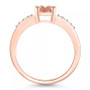 Morganite (1-3/8 ct .t.w.) and Diamond (1/8 ct .t.w.) Ring in 14K Yellow Gold