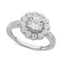 Diamond Flower Statement Ring (1/3 ct. t.w.) in Sterling Silver