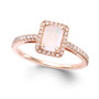 Opal (1/2 ct. t.w.) and Diamond (1/5 ct. t.w.) Ring in 14k Rose Gold