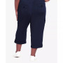 Plus Size Cotton Roll Up Capri Pants