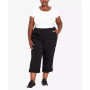 Plus Size Cotton Roll Up Capri Pants