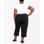 Plus Size Cotton Roll Up Capri Pants