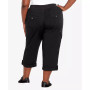 Plus Size Cotton Roll Up Capri Pants