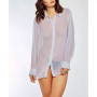 London Chiffon Button Down Boyfriend Sleep Shirt