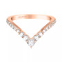 Art Carved Diamond Rose-Cut Chevron Band (3/8 ct. t.w.) in 14k White, Yellow or Rose Gold