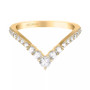 Art Carved Diamond Rose-Cut Chevron Band (3/8 ct. t.w.) in 14k White, Yellow or Rose Gold