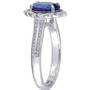 Tanzanite (1-4/5 ct. t.w.) & Diamond (1/6 ct. t.w.) Statement Ring in 14k White Gold