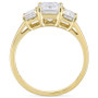 Lab-Created Moissanite Octagon-Cut Three Stone Ring (2-3/4 ct. t.w.) in 10k Gold