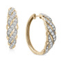 Diamond Swirl Small Hoop Earrings (1 ct. t.w.) in 10k Gold, Created for Macy's