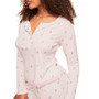 Kennedy Women's Plus-Size Pajama Long sleeve henley & short set