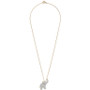 Diamond Elephant 18" Pendant Necklace (1/10 ct. t.w.) in 10k Gold, Created for Macy's