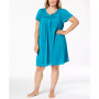 Plus Size Tricot Flutter Sleeve Short Gown