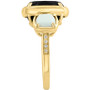 EFFY® Onyx, White Agate, & Diamond (1/20 ct. t.w.) Statement Ring in 14k Gold