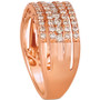 Nude Diamond Multirow Statement Ring (1 ct. t.w.) in 14k Rose Gold