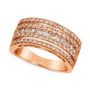Nude Diamond Multirow Statement Ring (1 ct. t.w.) in 14k Rose Gold