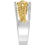 EFFY® Yellow & White Diamond Openwork Swirl Ring (5/8 ct. t.w.) in 14k Gold & White Gold