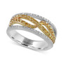 EFFY® Yellow & White Diamond Openwork Swirl Ring (5/8 ct. t.w.) in 14k Gold & White Gold