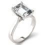 Moissanite Emerald Solitaire Ring (3-1/2 ct. t.w. Diamond Equivalent) in 14k White Gold