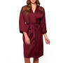Women's Forrest Stretch Satin and Lace Short Robe