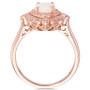 Aurora by EFFY® Opal (5/8 ct. t.w.) and Diamond (1/6 ct. t.w.) Oval Ring in 14k Rose Gold