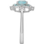 Sky Blue Topaz (2-3/4 ct. t.w.) & Lab-Created White Sapphire (1/4 ct. t.w.) Cluster Ring in Sterling Silver