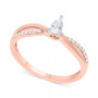 Diamond Pear-Cut Swirl Solitaire Engagement Ring (1/4 ct. tw) in 14k Yellow or Rose Gold