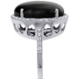 Onyx (20 x 15mm) & Cubic Zirconia Statement Ring in Sterling Silver