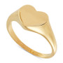 Polished Signet Heart Ring in 10k Gold