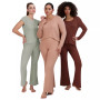 Women's Ribbed Short-Sleeve Baby Sleep Tee