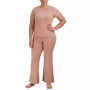 Women's Ribbed Short-Sleeve Baby Sleep Tee