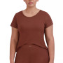 Women's Ribbed Short-Sleeve Baby Sleep Tee