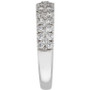 Diamond Double Row Band Ring (1 ct. t.w.) in 14k White Gold