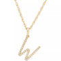 Diamond (1/10 ct. t.w.) Initial Pendant Necklace in 10k Gold, 16" + 2" extender