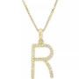 Diamond (1/10 ct. t.w.) Initial Pendant Necklace in 10k Gold, 16" + 2" extender