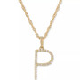 Diamond (1/10 ct. t.w.) Initial Pendant Necklace in 10k Gold, 16" + 2" extender