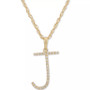 Diamond (1/10 ct. t.w.) Initial Pendant Necklace in 10k Gold, 16" + 2" extender