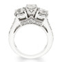 3 Carat Diamond 3-Stone Ring in 14K White Gold