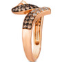 Chocolate Ombré Diamonds (5/8 ct. t.w.) & Nude Diamonds (1/4 ct. t.w.) Swirl Statement Ring in 14k Rose Gold