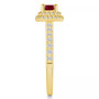 Ruby (5/8 Ct. t.w.) and Diamond (1/2 Ct. t.w.) Halo Ring