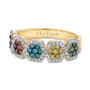 Exotics® Multicolor Diamond Flower Cluster Ring (7/8 ct. t.w.) in 18k Gold