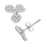 Diamond Clover Stud Earrings (1/2 ct. t.w.) in 14k White Gold, Created for Macy's